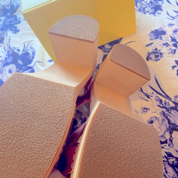 Swedish Hasbeens Red Metallic Sandals Size 39 Women’s - Picture 6 of 9